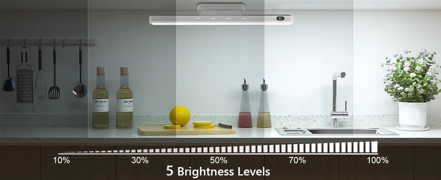 Rechargeable LED Mirror & Cabinet Light Bar – 3 Color, Dimmable, Magnetic, Remote Control