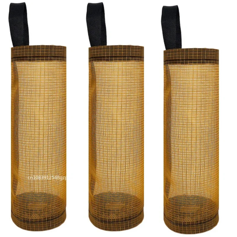 Hanging Plastic Bag Dispenser, Wall-Mounted Kitchen Storage Organizer