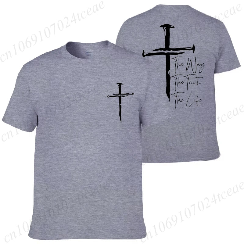 Cross Graphic Tee – Minimal Back Print Shirt