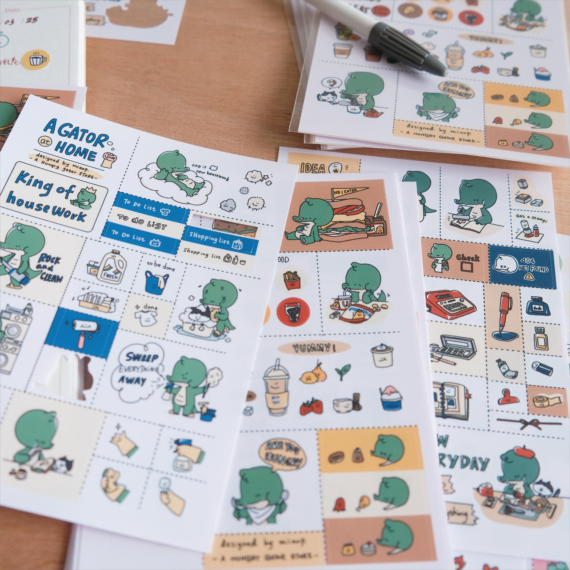 Daily Plan Planner Stickers | A Gator Life A6 Journaling Sheet