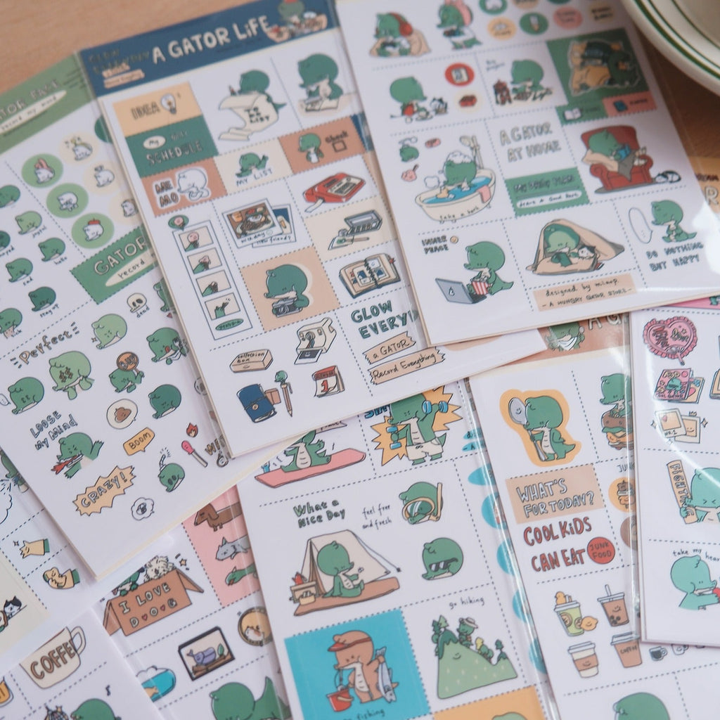 Daily Plan Planner Stickers | A Gator Life A6 Journaling Sheet