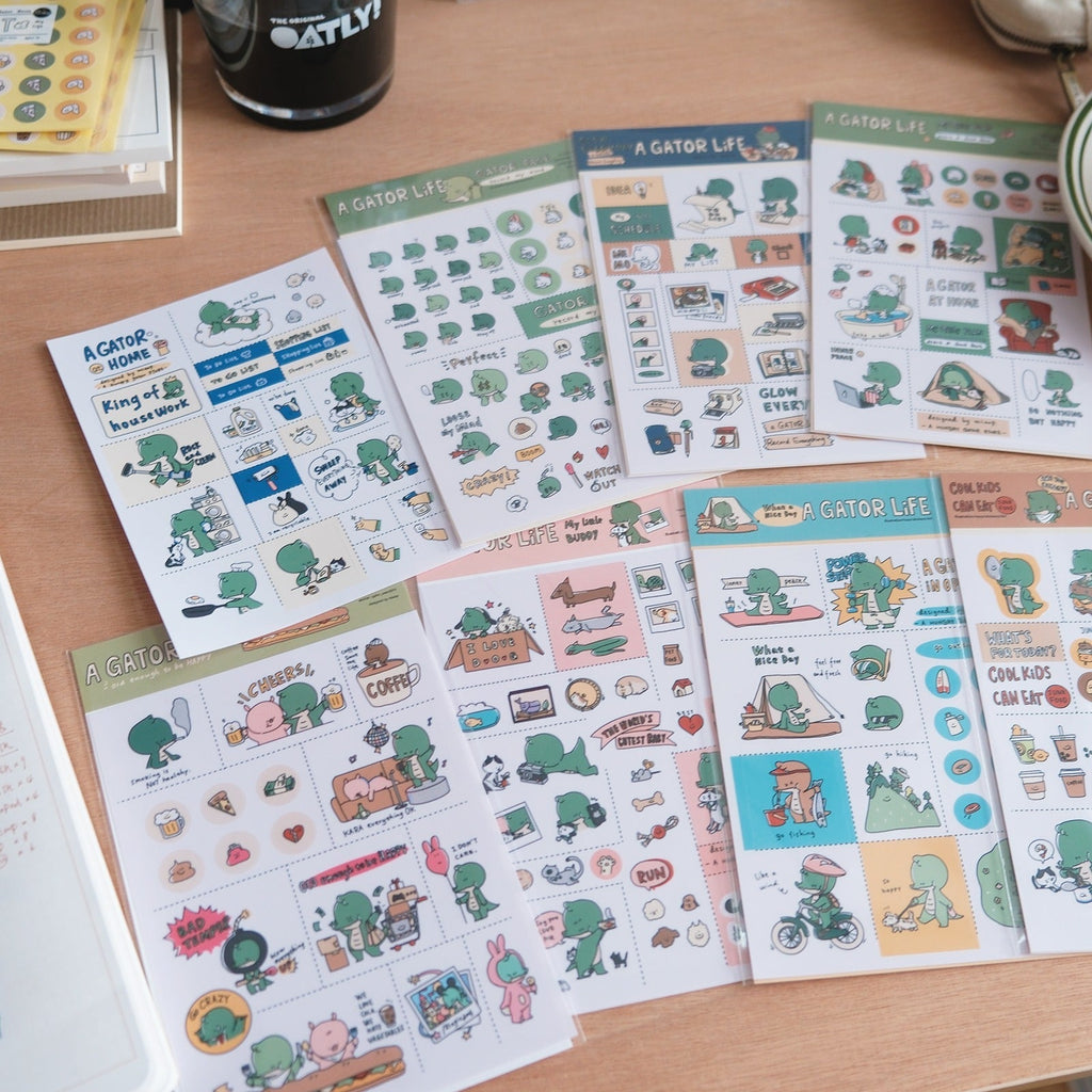 Daily Plan Planner Stickers | A Gator Life A6 Journaling Sheet