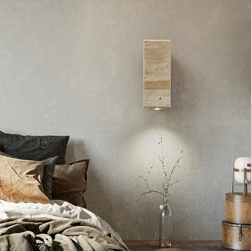 Light My House Travertine Wall Light | Waterproof Natural Stone Sconce