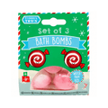 PoundFun Christmas Bath Bombs Set of 3 – Rosy Pink Festive Gift Set