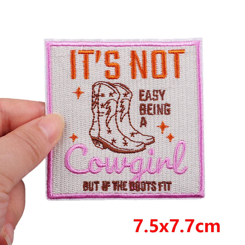 Cowgirl Boot Embroidered Patch Cowgirl Boot Embroidered Patch.