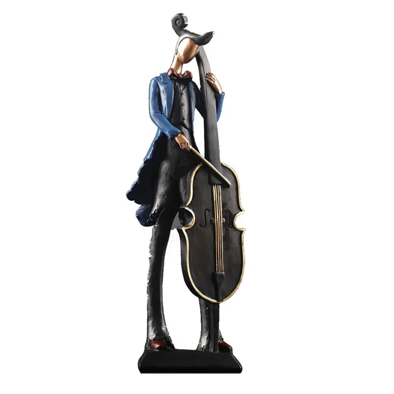 Vintage Musician Resin Figurines – Modern Jazz Band Sculptures for Home Décor