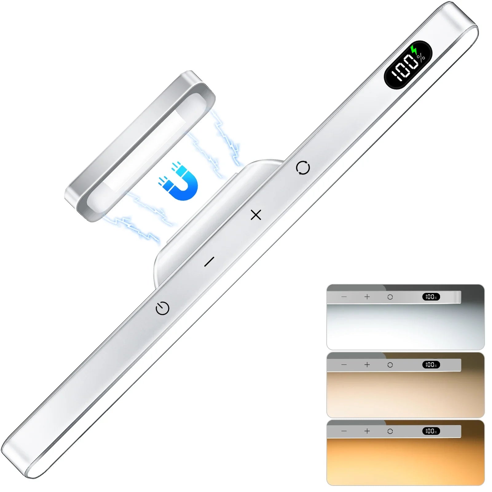Rechargeable LED Mirror & Cabinet Light Bar – 3 Color, Dimmable, Magnetic, Remote Control