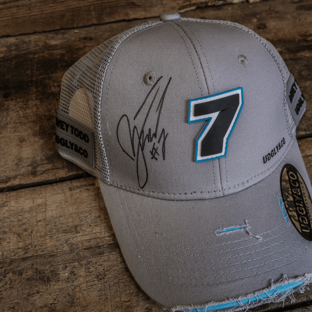 Davey Todd Official 2025 Trucker Hat – Steel Grey Motorsport Racing Cap