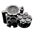 Hexchamber | Bullet Dice Set | Solid Metal | Ancient Silver