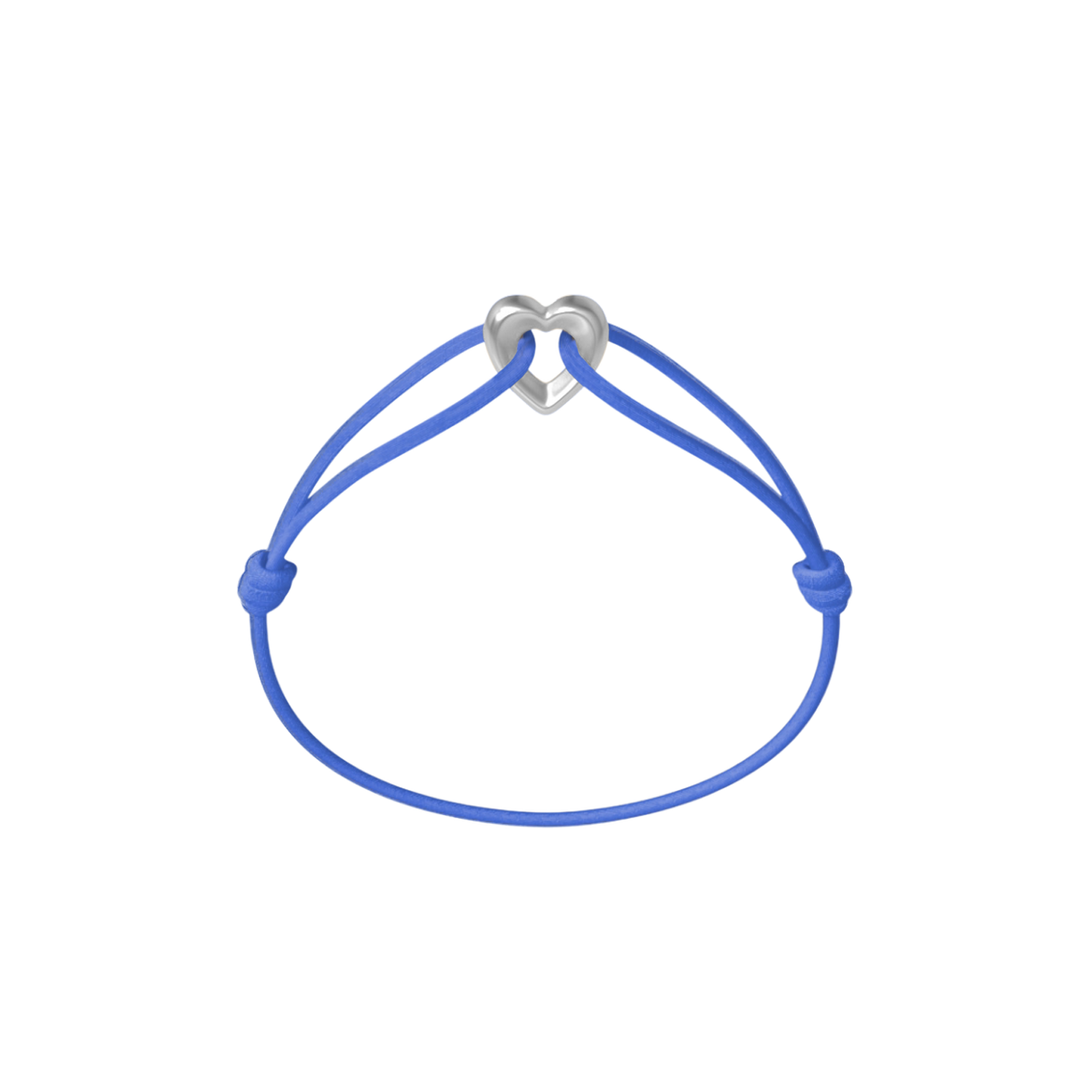 Silver Heart Cord Bracelet