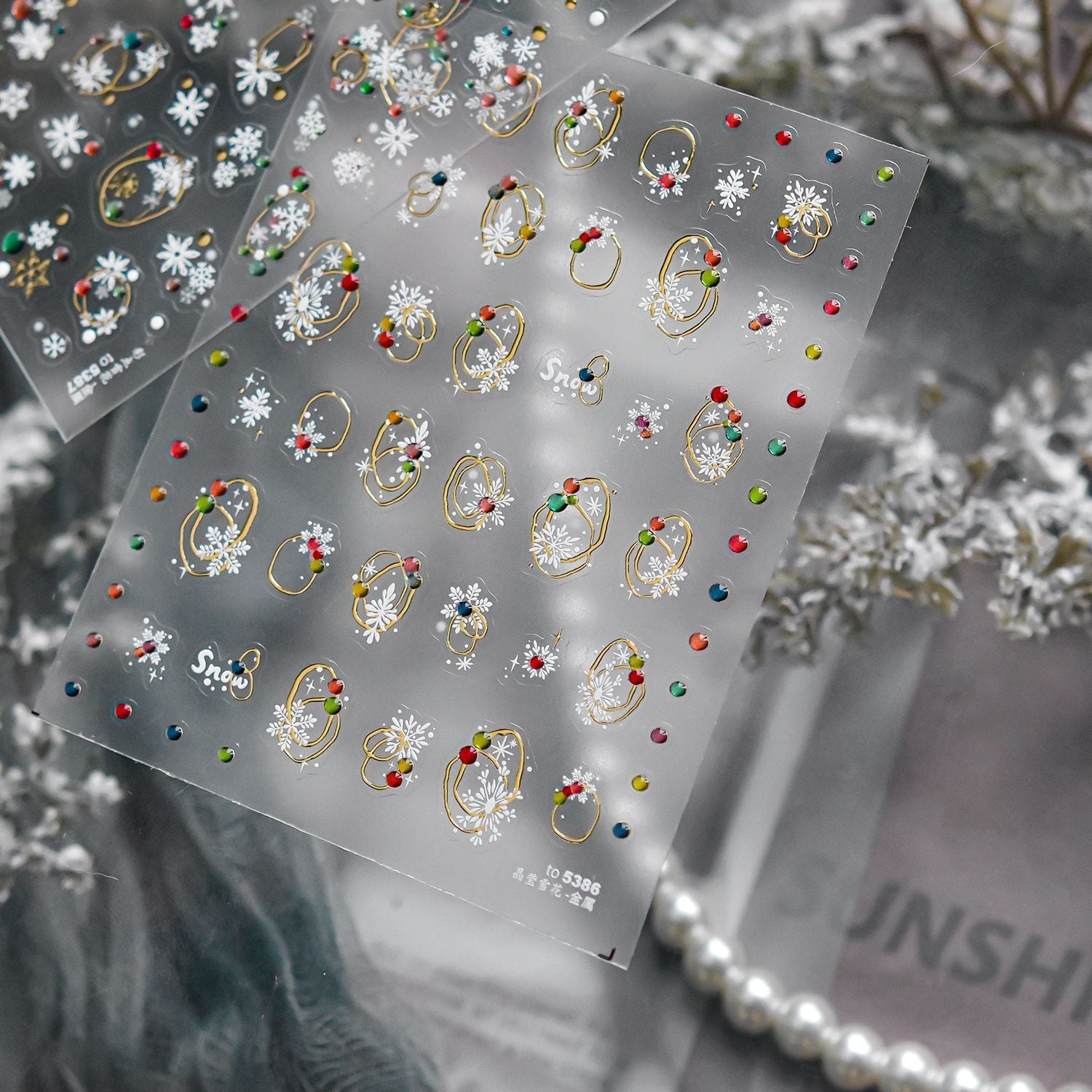 Silver Snow Nail Deco Stickers – LuLuFun Studio Ultra-Thin Nail Art