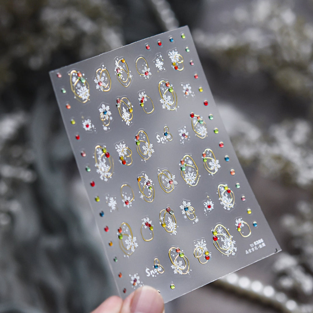 Silver Snow Nail Deco Stickers – LuLuFun Studio Ultra-Thin Nail Art