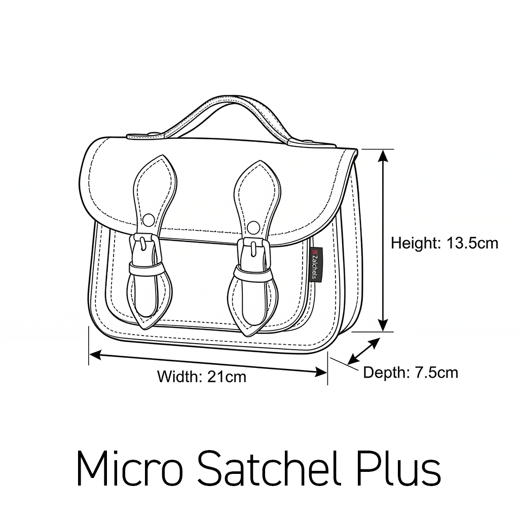 Handmade Leather Micro Satchel - Green