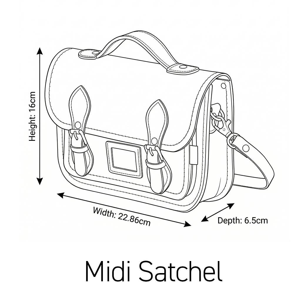 Leather Midi Satchel - Rose Quartz