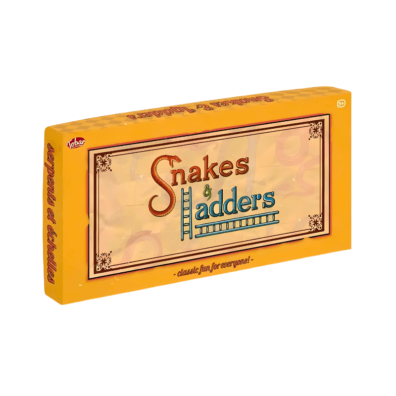 PoundFun Snakes & Ladders Classic Board Game - Family Tabletop Fun