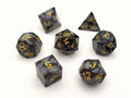 Snowflake Obsidian | Gemstone Dice | 7 Piece Set