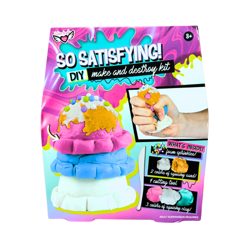 PoundFun So Satisfying Make and Destroy Sensory Sand & Clay Modelling Kit
