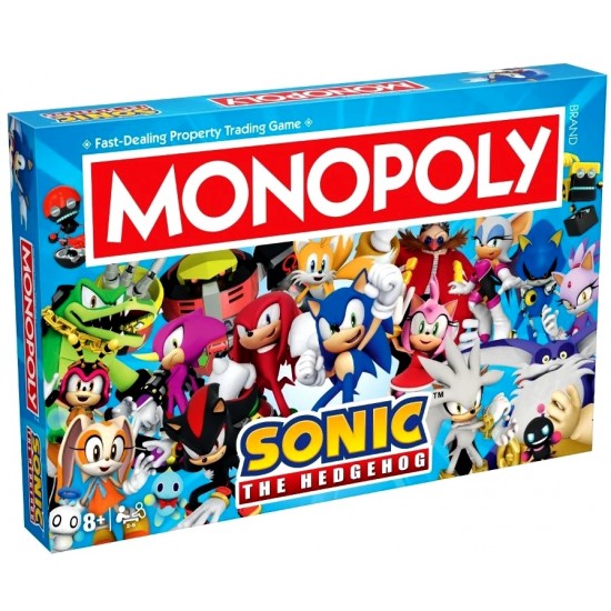 Sonic the Hedgehog Monopoly Board Game by Snaps | 6 Custom Tokens