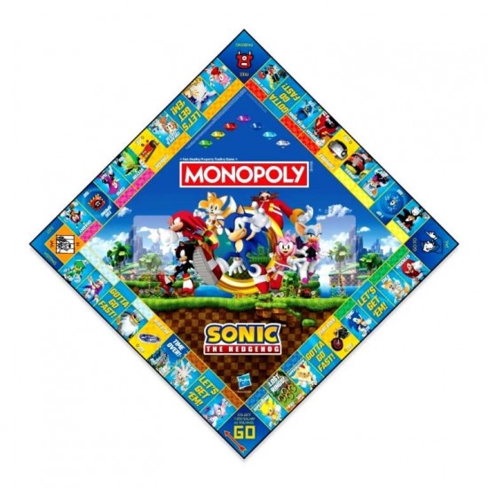 Sonic the Hedgehog Monopoly Board Game by Snaps | 6 Custom Tokens