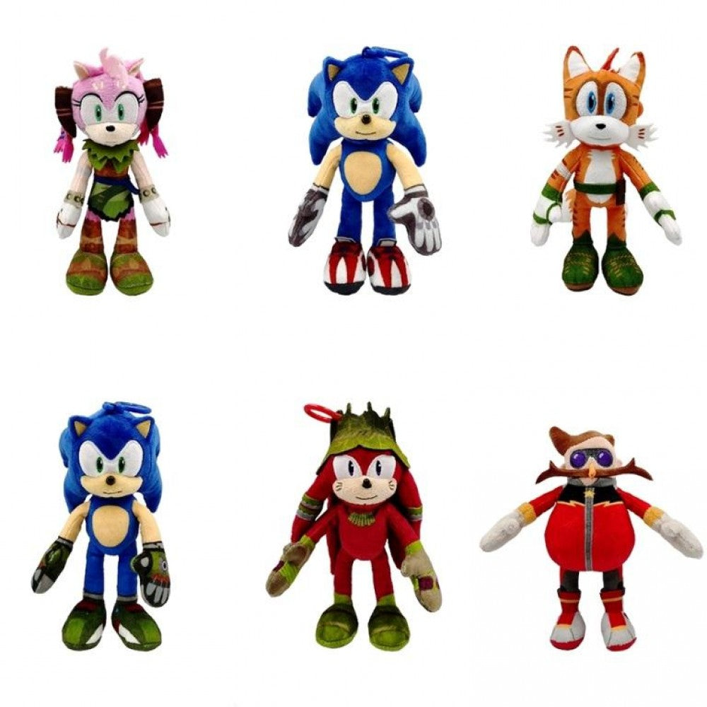 Sonic Prime Clip On Plush Keyring - 15cm Collectible Backpack Toy