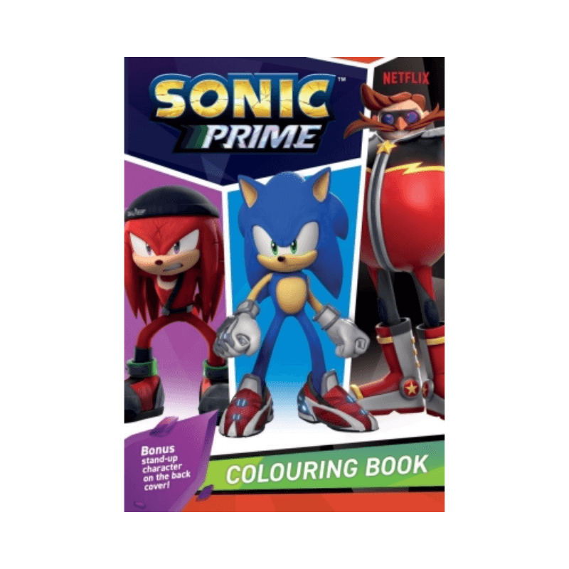 Sonic Prime Colouring Book by PoundFun – Kids Creative Art Activity
