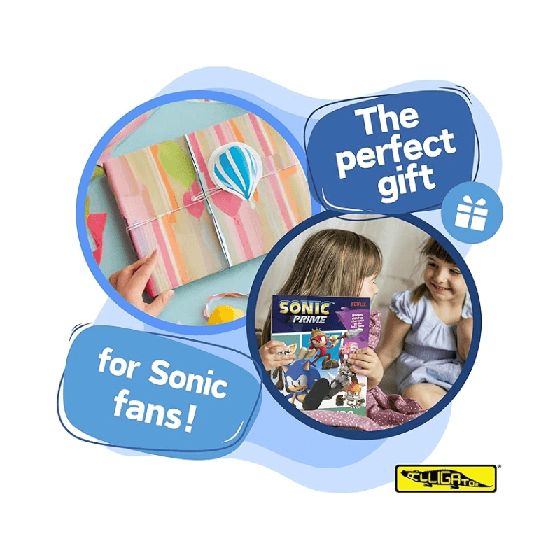 Sonic Prime Colouring Book by PoundFun – Kids Creative Art Activity