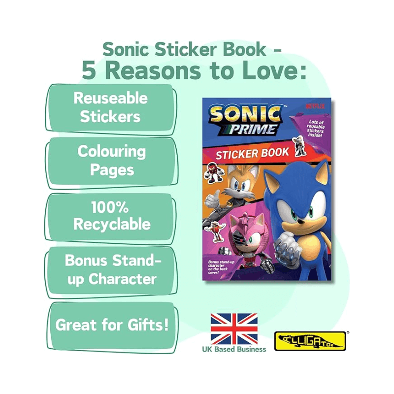Sonic Prime Scratch Art Set – Kids Creative Activity Kit by PoundFun