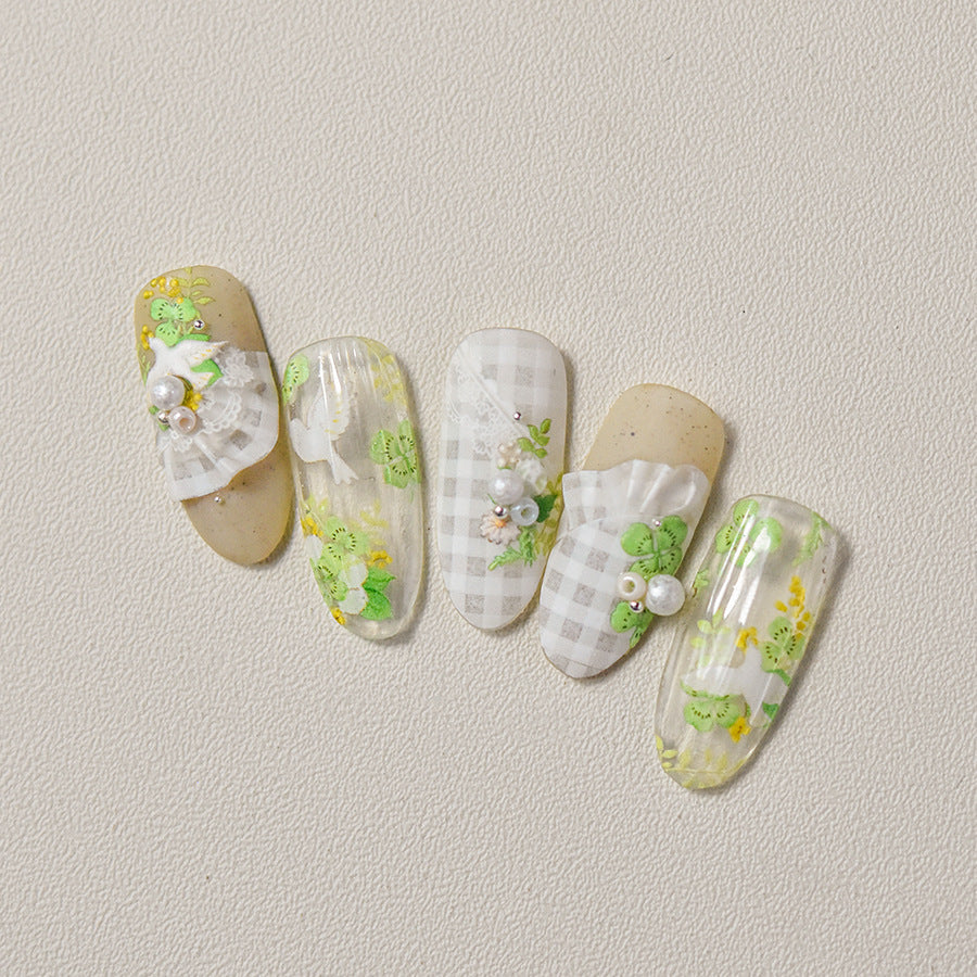 LuLuFun Studio Spring Flower and Bird Nail Art Stickers - 1 Sheet