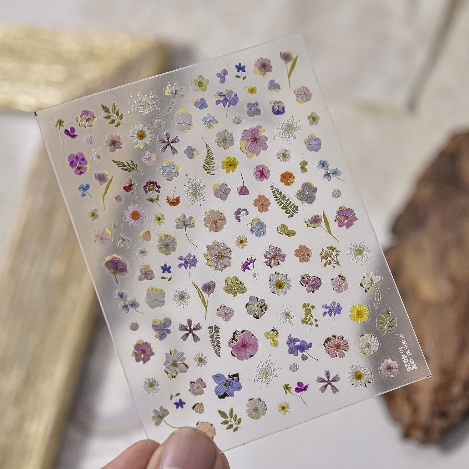 LuLuFun Studio Spring Flower Nail Deco Stickers - Ultra-Thin Floral Decals