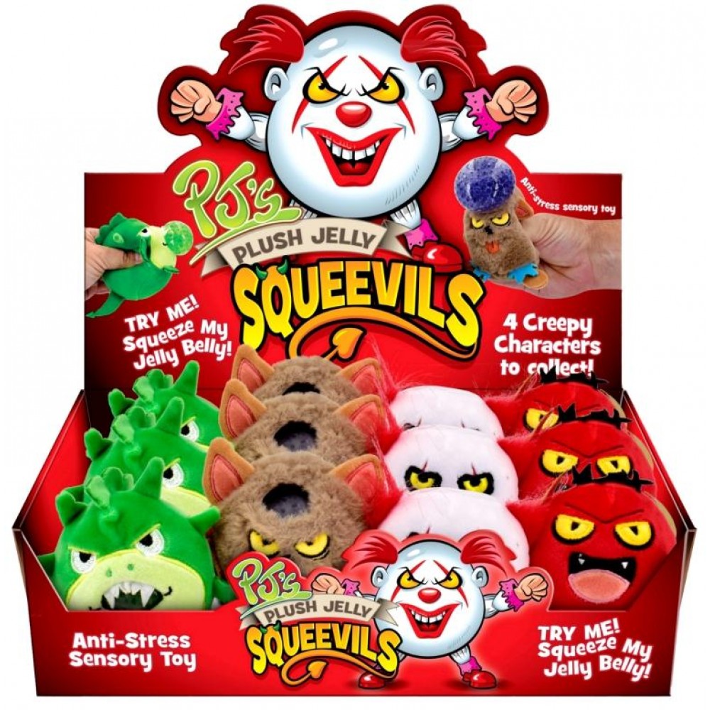 Snaps Squeevils Plush Fidget Toy – Sensory Stress Relief Jelly Bead Squeeze