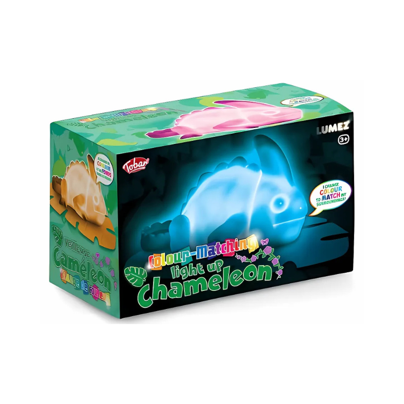 PoundFun Light Up Chameleon – Color-Changing LED Interactive Toy