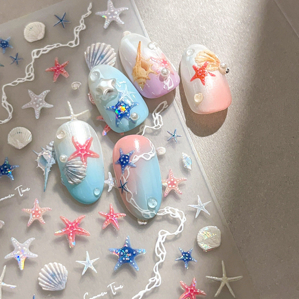 LuLuFun Studio Star Fish Nail Deco Stickers – DIY Manicure Art Decals