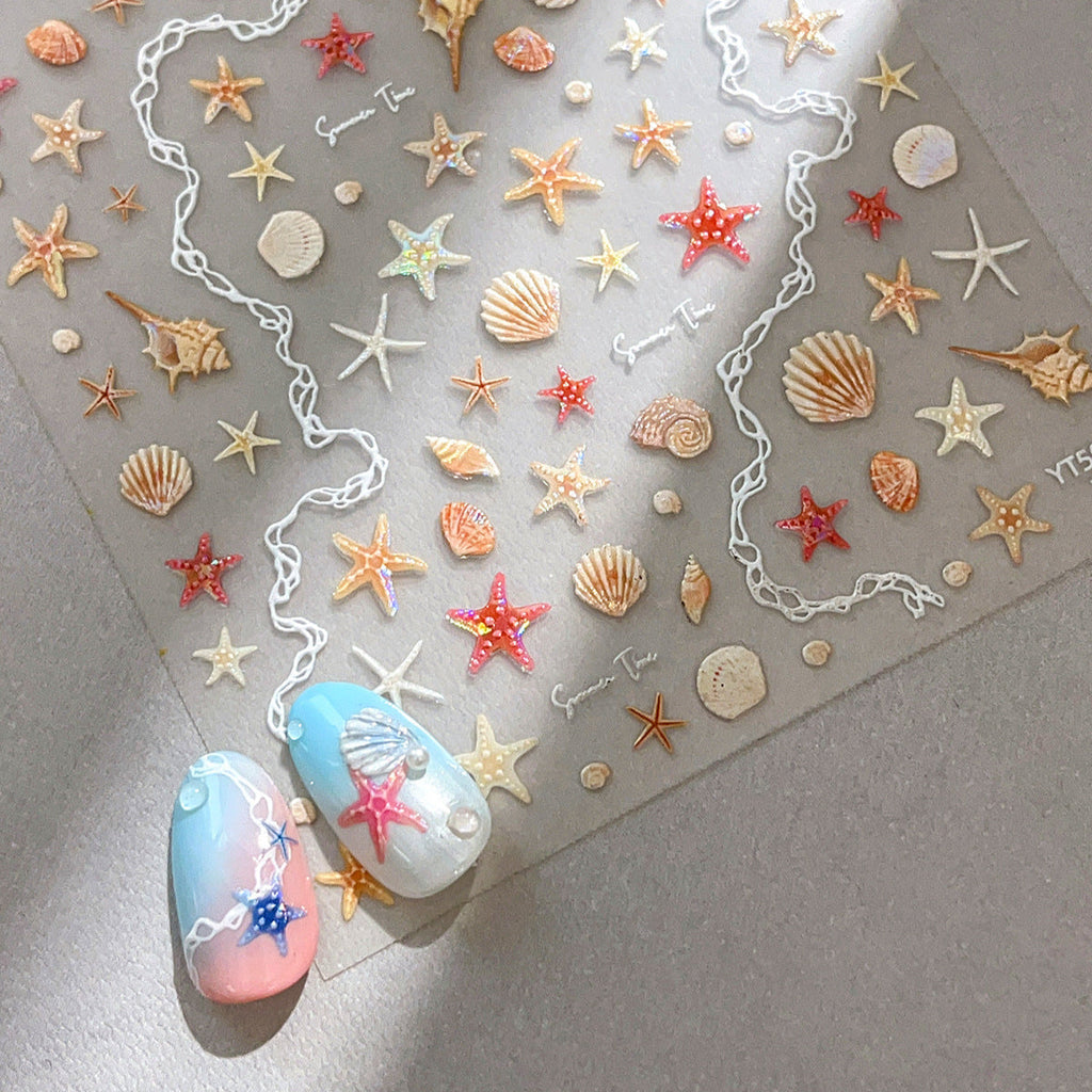 LuLuFun Studio Star Fish Nail Deco Stickers – DIY Manicure Art Decals