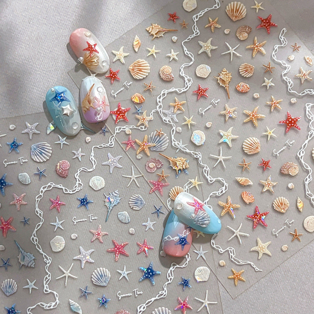 LuLuFun Studio Star Fish Nail Deco Stickers – DIY Manicure Art Decals