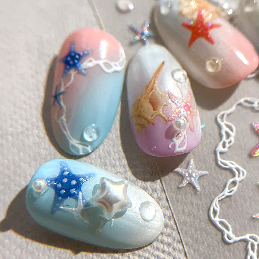 LuLuFun Studio Star Fish Nail Deco Stickers – DIY Manicure Art Decals