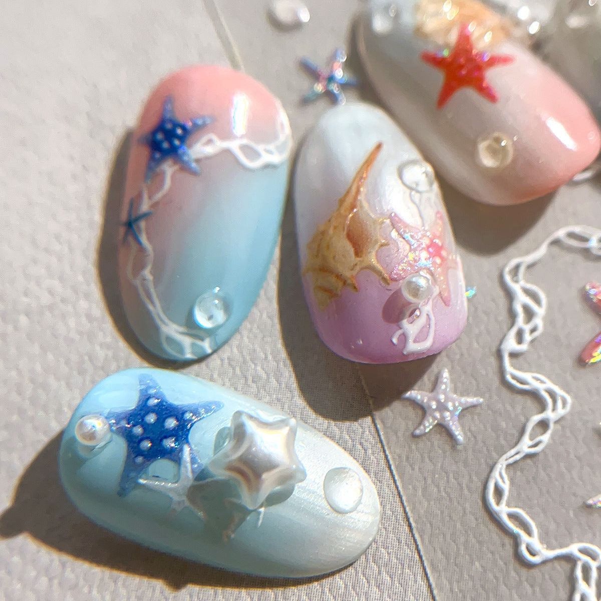 LuLuFun Studio Star Fish Nail Deco Stickers – DIY Manicure Art Decals