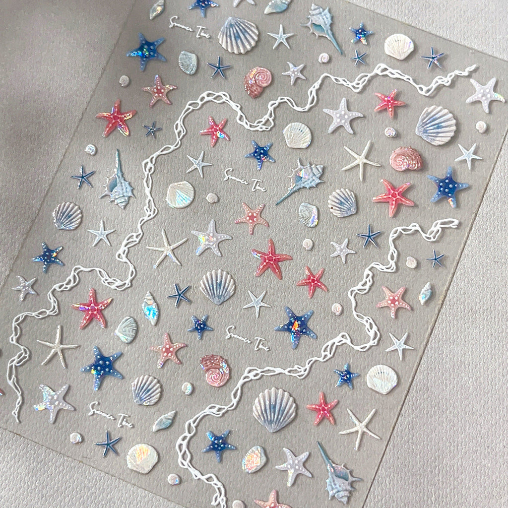 LuLuFun Studio Star Fish Nail Deco Stickers – DIY Manicure Art Decals