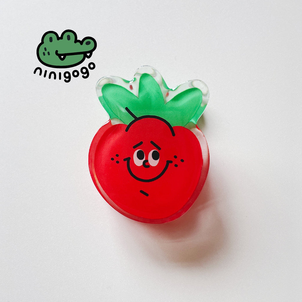 Strawberry Acrylic Binder Clip – LuLuFun Studio Cute Office Stationery