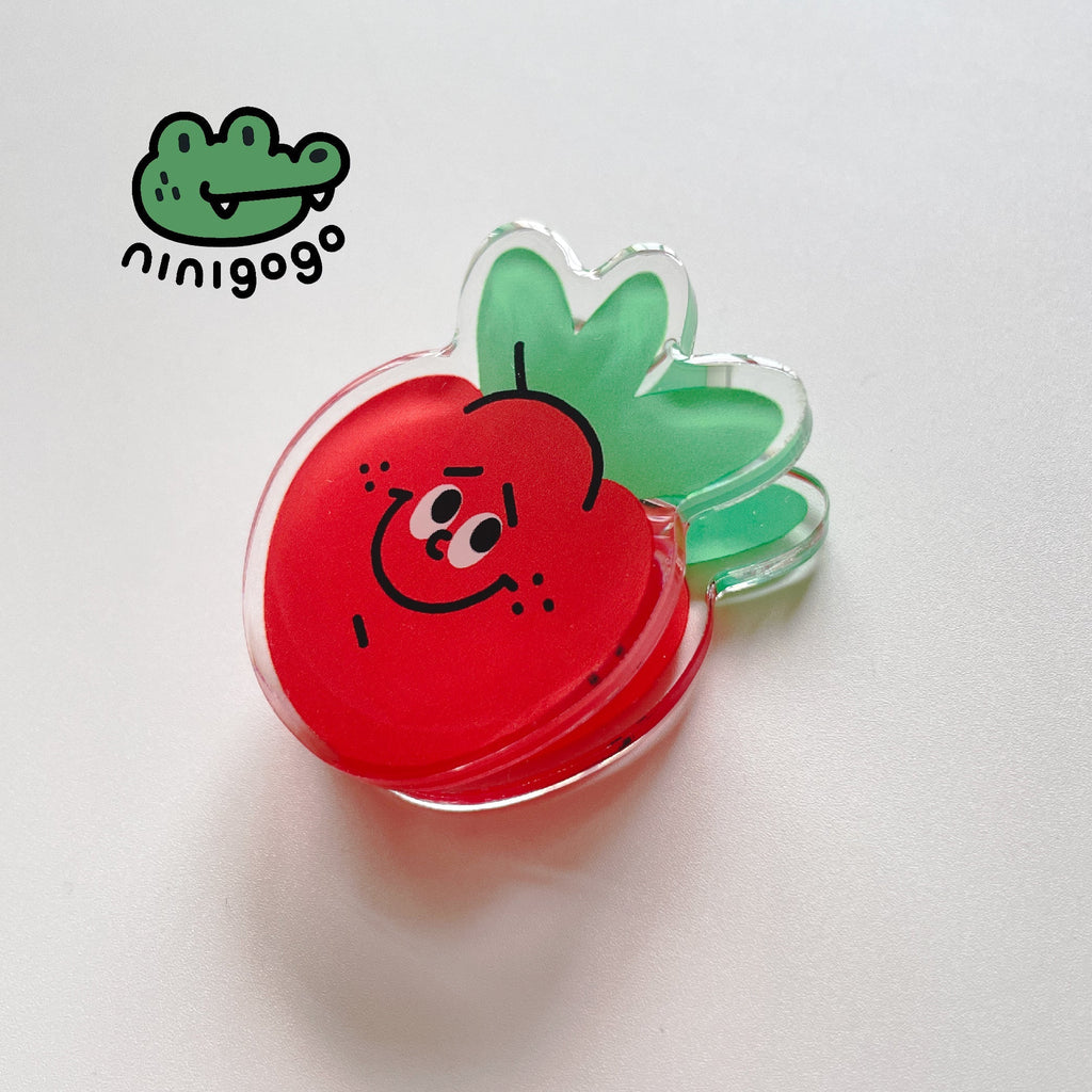 Strawberry Acrylic Binder Clip – LuLuFun Studio Cute Office Stationery