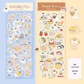 LuLuFun Studio Hello Cat Kitty Diary Sticker for Journaling - 1 Sheet