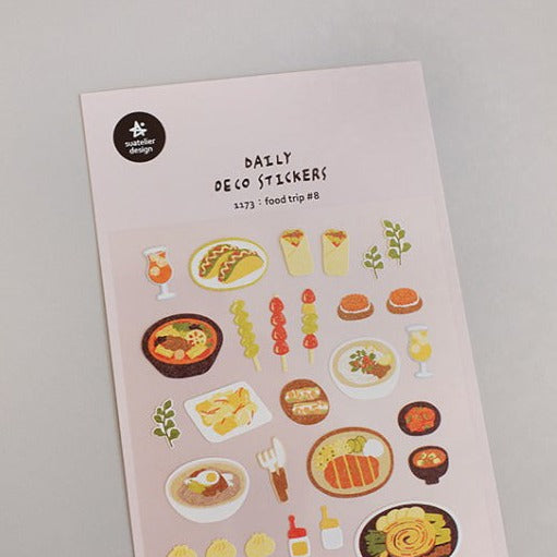 Suatelier Food Trip #8 Decorative Stickers for Journaling by LuLuFun