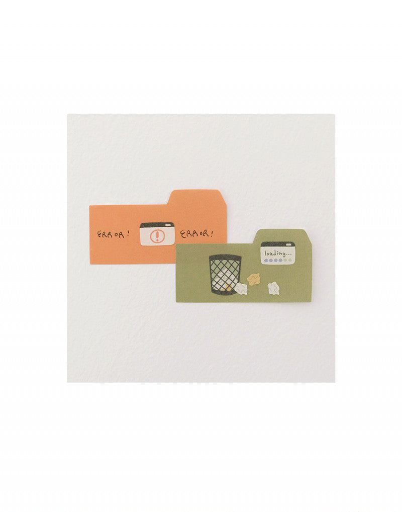 Suatelier Retro Office Decorative Stickers – 1 Sheet (10x19cm) by LuLuFun