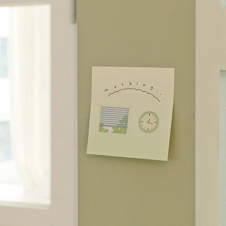 Suatelier Retro Office Decorative Stickers – 1 Sheet (10x19cm) by LuLuFun