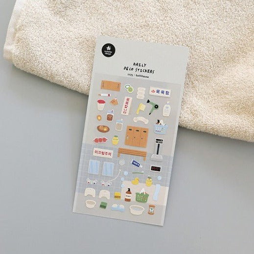 Suatelier Bath House Decorative Stickers for Journaling and Scrapbooking
