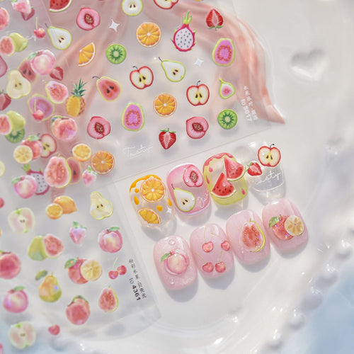 LuLuFun Studio Fruit Party Nail Art Stickers – DIY Manicure Decals