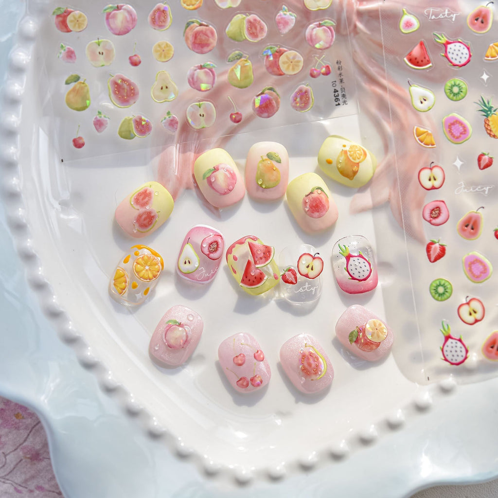 LuLuFun Studio Fruit Party Nail Art Stickers – DIY Manicure Decals