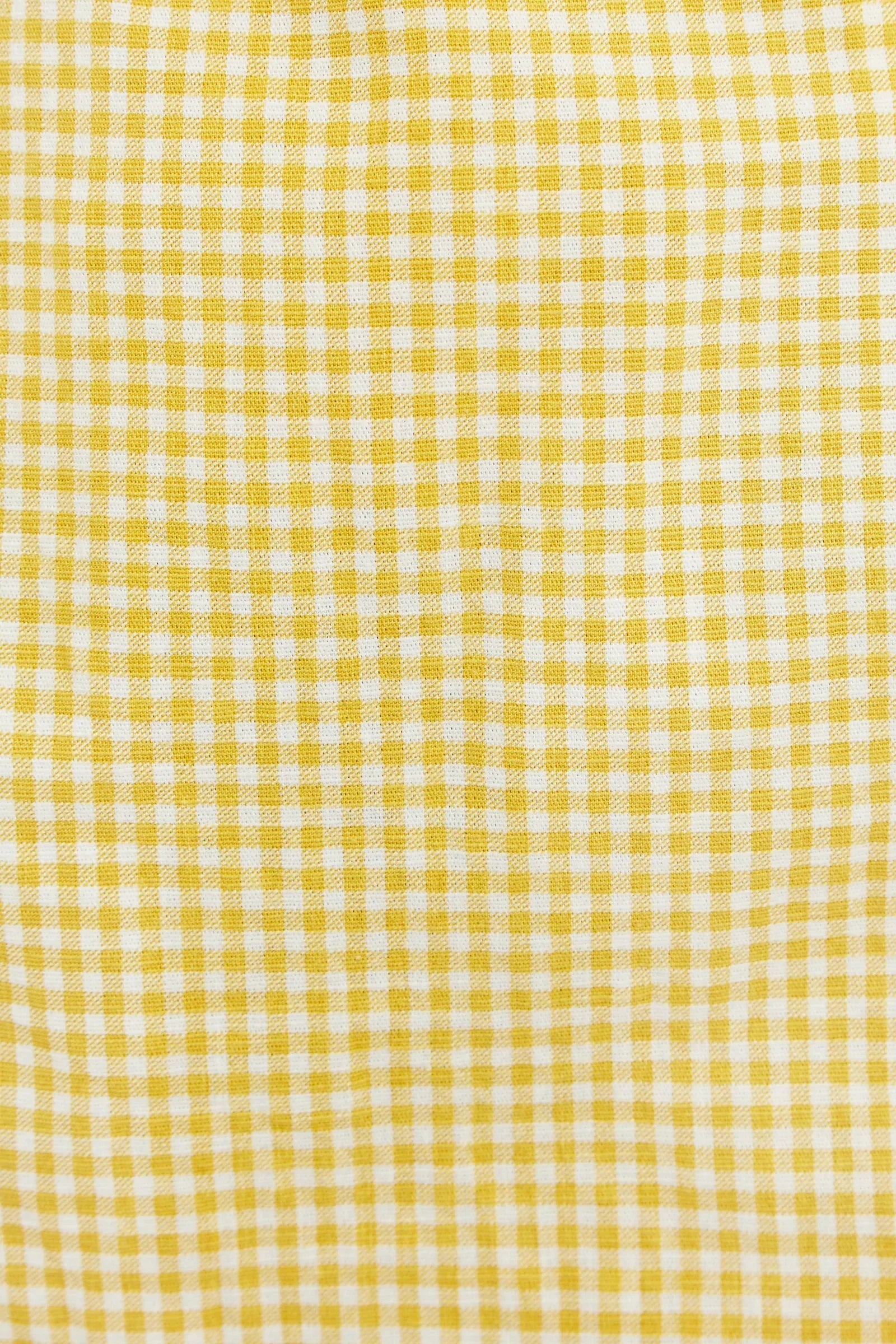 Louche Dora Summer Gingham Shorts In Yellow