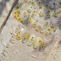 LuLuFun Studio Sunflower & Diamond Nail Art Stickers - Floral Decals