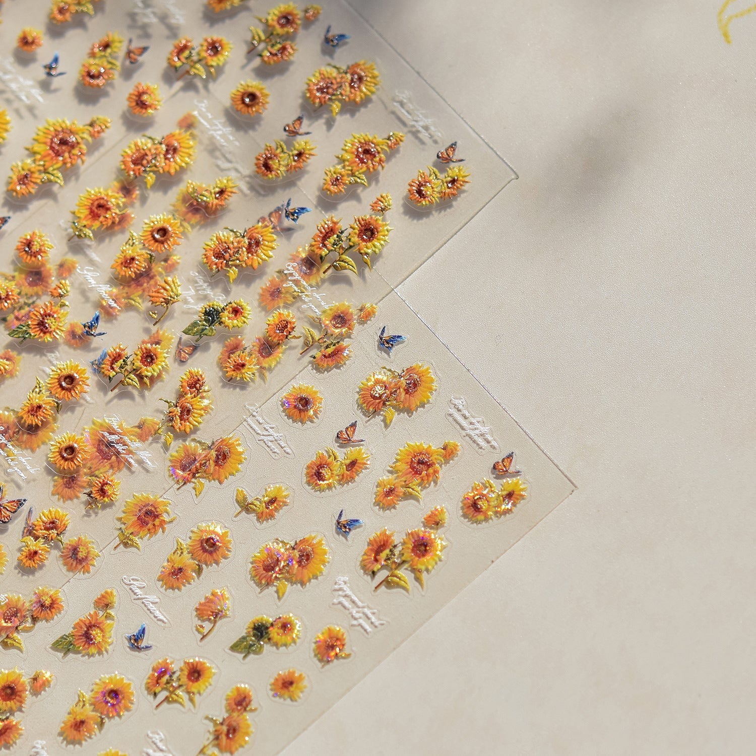 LuLuFun Studio Sunflower Nail Deco Stickers – Ultra-Thin DIY Nail Art