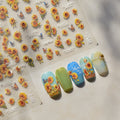 LuLuFun Studio Sunflower Nail Deco Stickers – Ultra-Thin DIY Nail Art